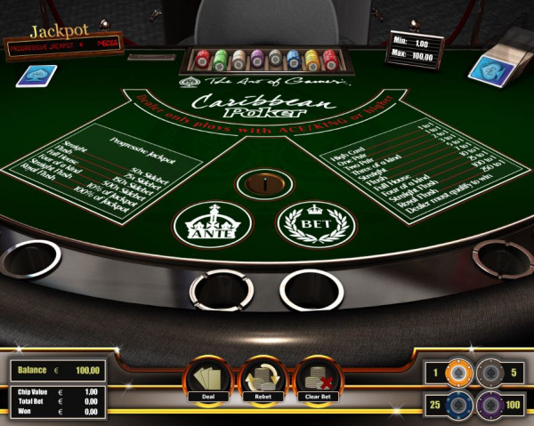 Caribbean Poker Screenshot
