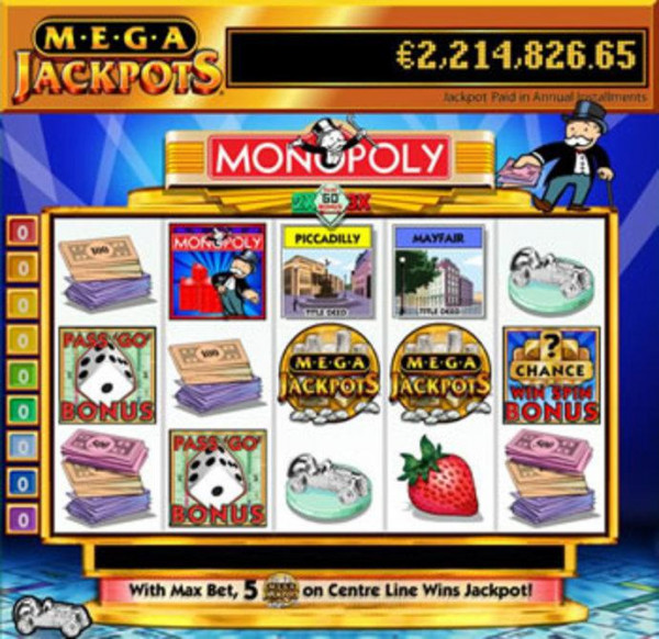 Mega Jackpots Monopoly Screenshot